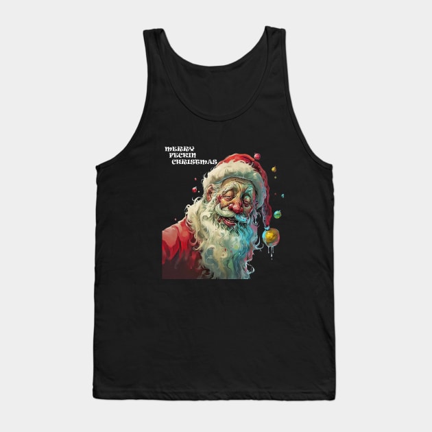 Drunk Santa Tank Top by TooplesArt